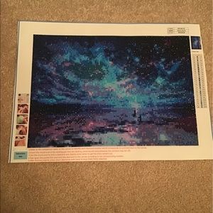 Galaxy diamond painting done